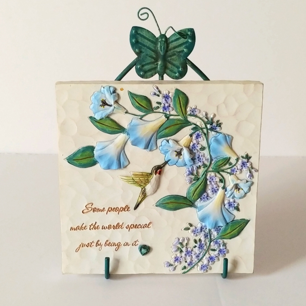 Ceramic Comfort Bloom Someone Special Friendship Plaque Metal Stand 2007